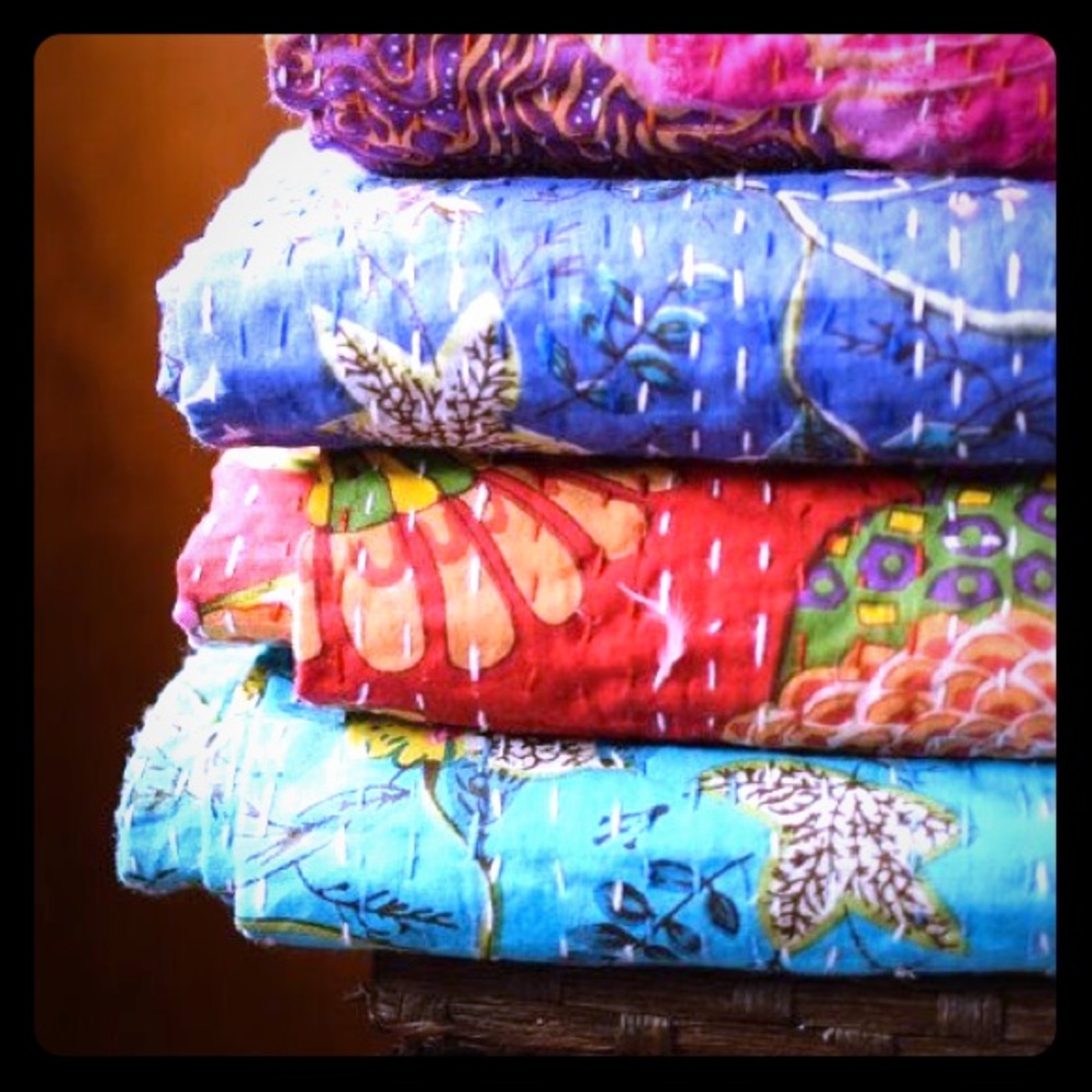 Full Kantha quilt- only pink left, last photo